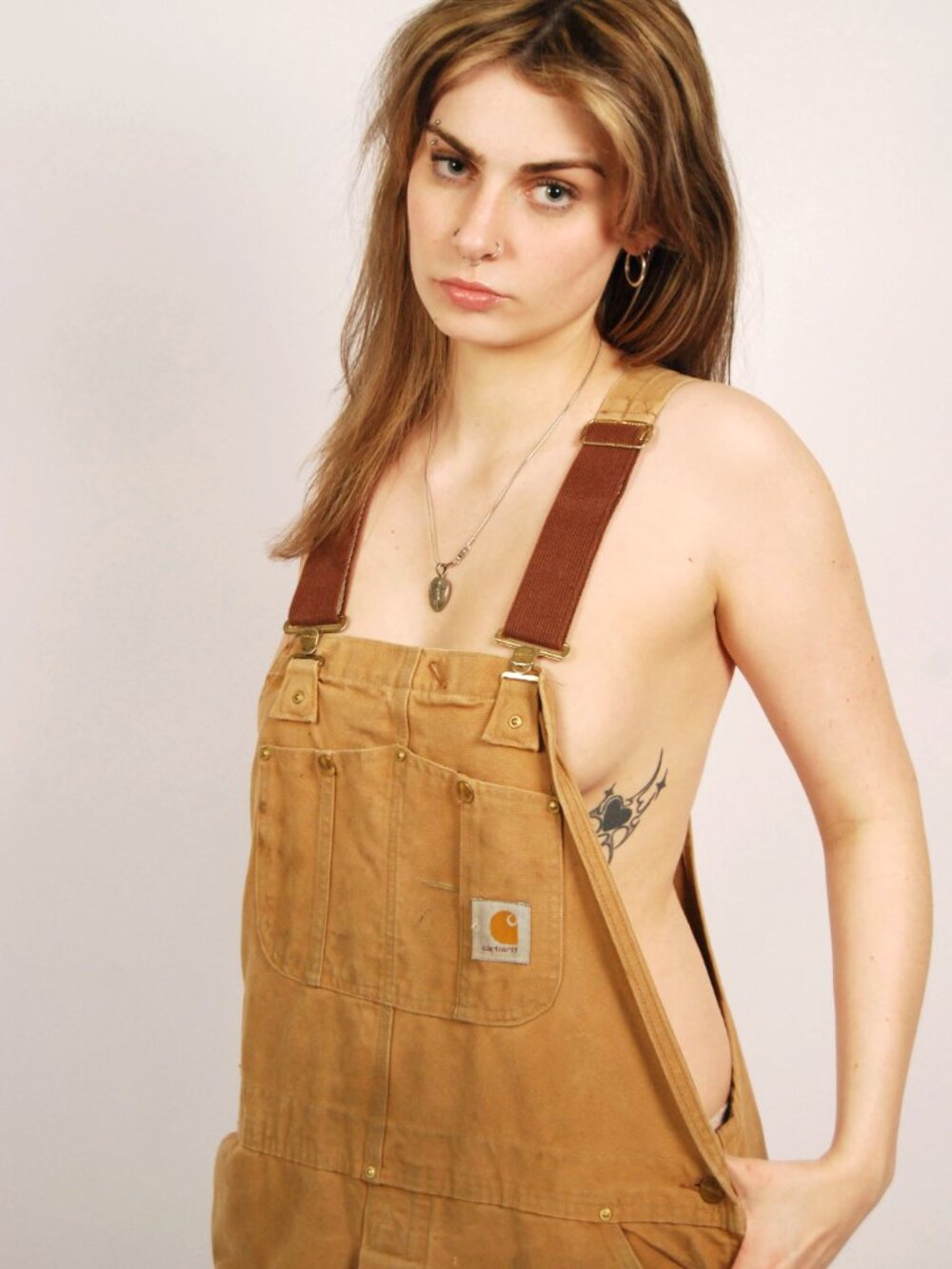 Y2K Carhartt Overalls (XXL) tan vintage mens pant cargo utility double knee cool - Picture 4 of 9